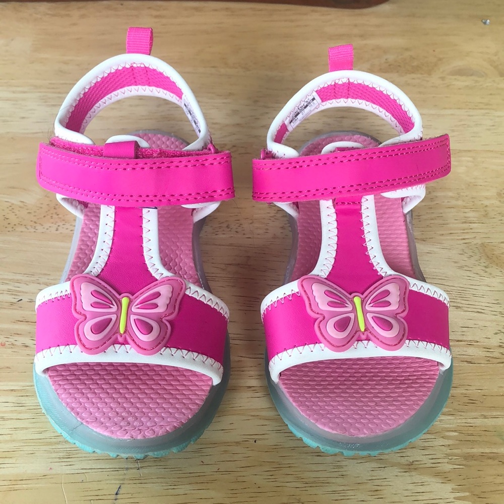 Pink Butterfly Light-up Sandal by Carter’s Child’s Size 10
